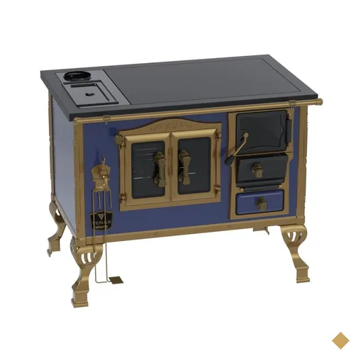 Fogao a Lenha Venax n 2 Duque Premium Caldeira Azul SE