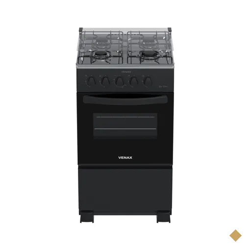 Fogao a Gas 4 Bocas Venax Da Vinci GIII Preto Fosco