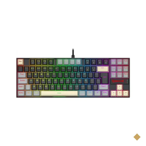 Teclado Mecânico Redragon Kumara RGB com Switch Brown, TKL, ABNT2