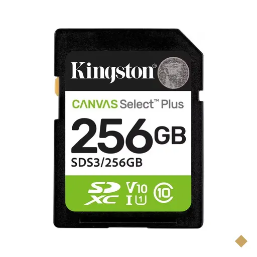 Cartão Kingston 256GB Canvas Select Plus SD Card (Classe 10) U1/V10 UHS-I