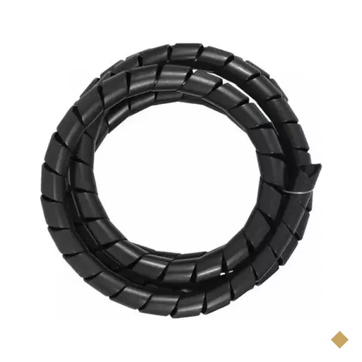 Organizador De Cabos Espiral, 50 metros, 3/8 (9,52mm), Preto
