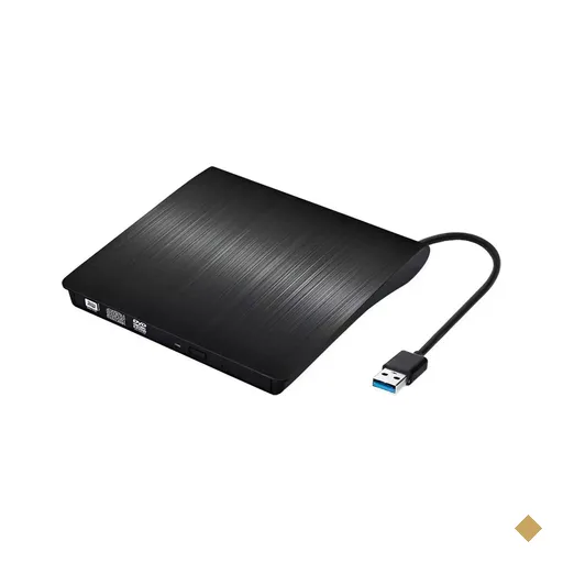 Leitor e Gravador de DVD Externo Slim USB 3.0/USB-C Preto - Haimei