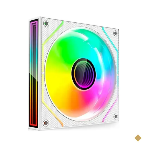FAN Cooler C3Tech 120mm LED ARGB F9-L330WHRGB (4 Pinos ARGB) - Branco