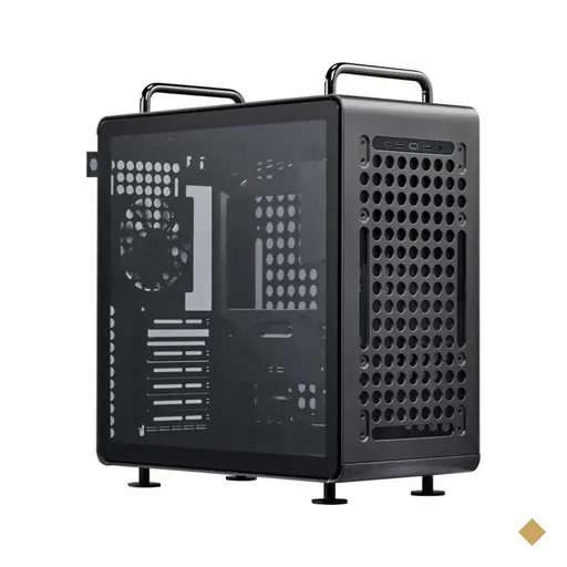 Gabinete Cooler Master QUBE 540 Stardust Iron, Mid Tower, Lateral em Vidro…