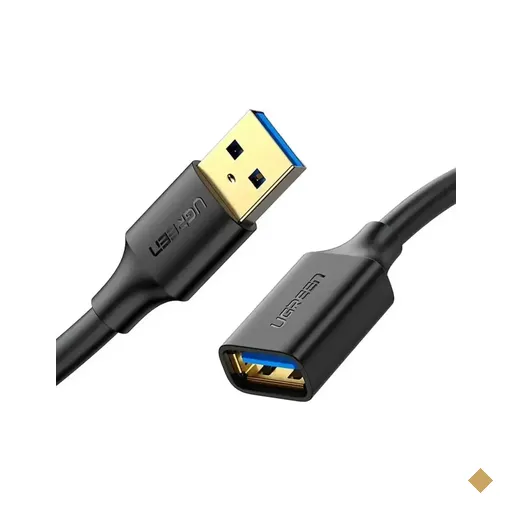 Cabo Extensor USB 3.0 Tipo-A (M) x USB Tipo-A (F) 0,5m Preto - Ugreen