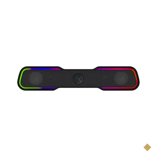 Caixa de Som HP Soundbar RGB Light, 6W, P2/USB-A, Preta - DHE-6002