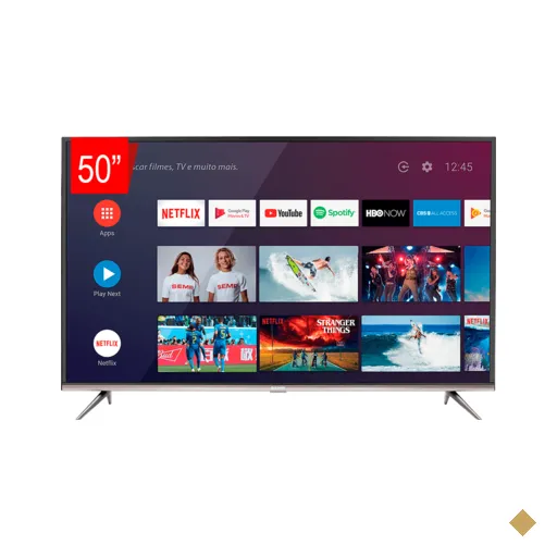 Smart TV LED 50" SEMP SK8300 Ultra HD 4K HDR com Wifi integrado, Android, 3…