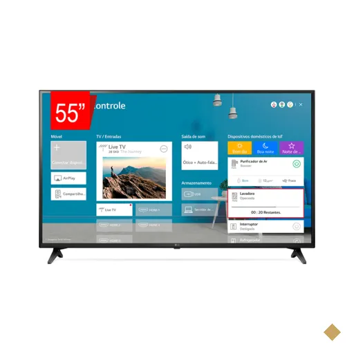 Smart TV LG 55" 4K UHD WiFi Bluetooth HDR Inteligência Artificial ThinQ AI…