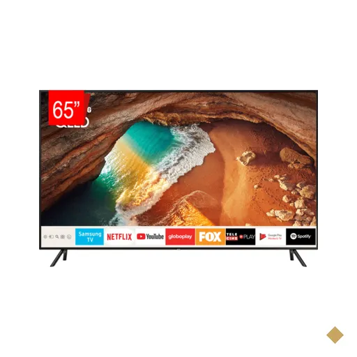 TV QLED Samsung 65" 65Q60R UHD 4K Smart, Tela de Pontos Quânticos, HDR 500…