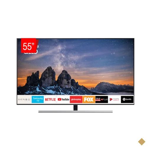 TV QLED Samsung 55" 55Q80R UHD 4K Smart, Tela de Pontos Quânticos, HDR 1500…
