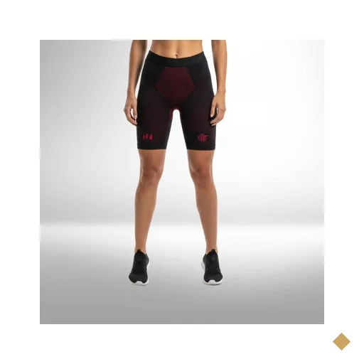 Bermuda De Compressão Preto Vermelho Gg Flamengo N1 Sport Knit 3D 15-25 Mmhg…