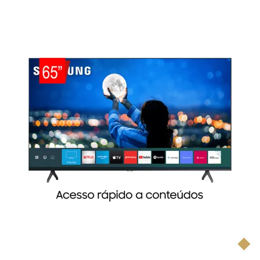 Samsung Smart TV Crystal UHD 65TU7000 4K, Borda Infinita, Controle Único…