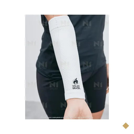 Protetor De Antebraço Branco M Voley Brasil Knit 3D Compressão Graduada 15-25…