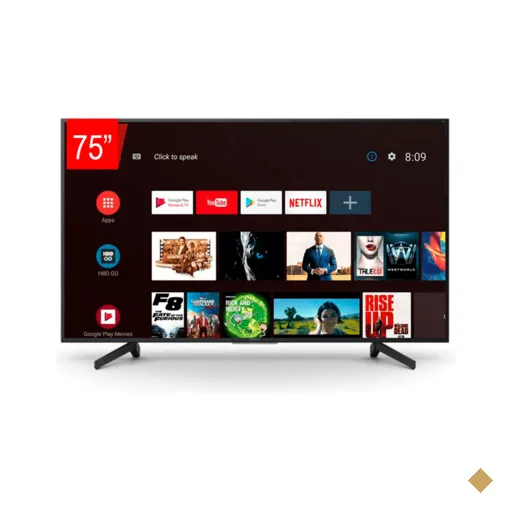 TV LED Sony 75" XBR-75X805G Smart UHD 4K, 4K X-Reality Pro, X-Protection Pro…
