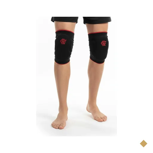 Joelheira Slide Flamengo Preta Gg Knit 3D Espuma 12Mm Proteç