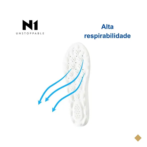 N1 Sport Par Palmilha Ortopédica Anatômica 43 44 Pisada Pron