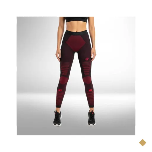 Calça De Compressão Preto Vermelho G Flamengo Knit 3D 15-25