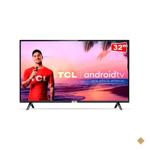 TV LED HD TCL 32" 32S6500S Smart, Android TV, Bluetooth, HDR, Inteligência…