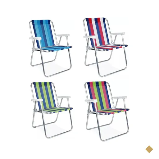 Conjunto Quatro Cadeiras de Praia MOR