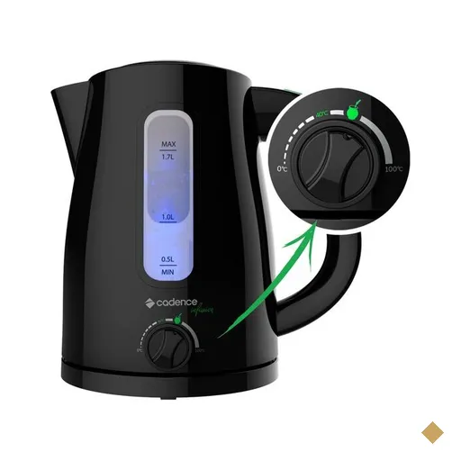 Chaleira Elétrica Cadence Infusion 1,7 Litros, Preta - CEL550