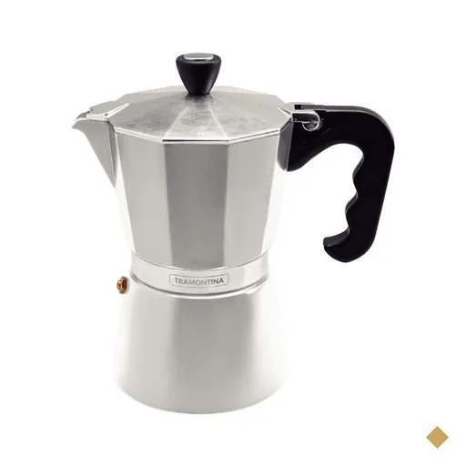Cafeteira Expresso Italiana Tramontina em Alumínio com Cabo em Nylon 320 ml