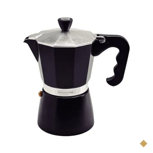 Cafeteira Expresso Italiana Tramontina em Alumínio Preto com Cabo em Nylon 320…