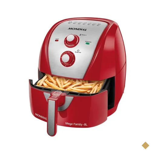 Fritadeira Elétrica Air Fryer 8 Litros AFN80 5993-02 Mondial - Vermelho/Inox