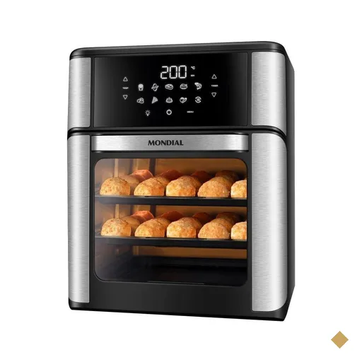 Fritadeira Elétrica Mondial Sem Óleo AFO-12L-BI 12L 2000W Preto/Inox 127V…