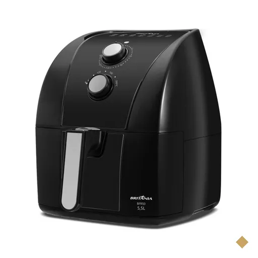 Fritadeira Elétrica Air Fryer Britânia 5,5L Antiaderente Redstone 1500W BFR50…