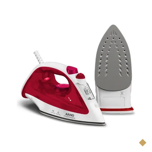 Ferro a Vapor Antiaderente Essentialgliss 1100w FMQ Rosa e Branco 220v Arno