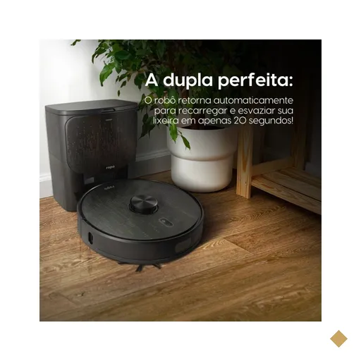 Combo Robô Aspirador Ropo Smart Laser + Estação Smart Cleaner 220V