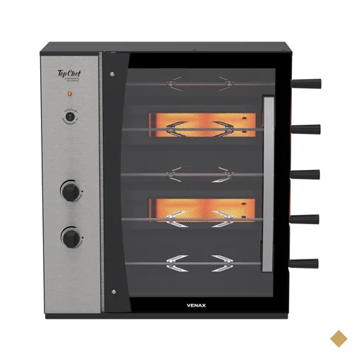 Churrasqueira a Gas Venax Top Chef Gourmet 5 Preto 127V