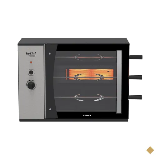 Churrasqueira a Gas Venax Top Chef Gourmet 3 Preto 220V