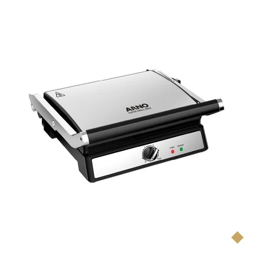 Super Grill e Sanduicheira Arno GGRA Inox com Abertura de 180º 1200W 127V
