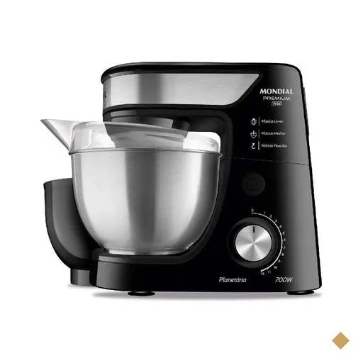 Batedeira Planetária Mondial BP-02P-B-TI Preto/Inox 700W