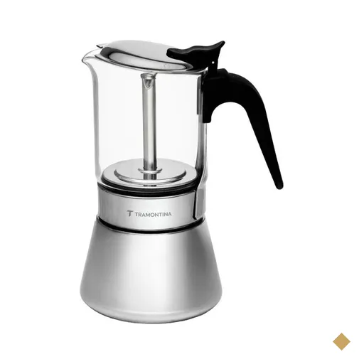 Cafeteira Espresso Italiana Tramontina 300ml em Aço Inox e Vidro