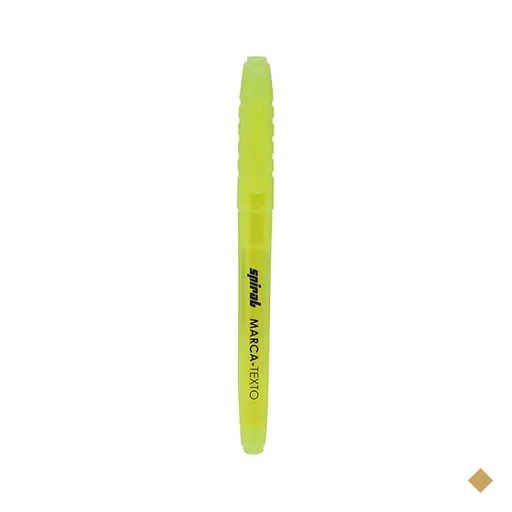 Pincel Marca Texto Com Ponta Chanfrada, Amarelo, Spiral - UN 1 UN
