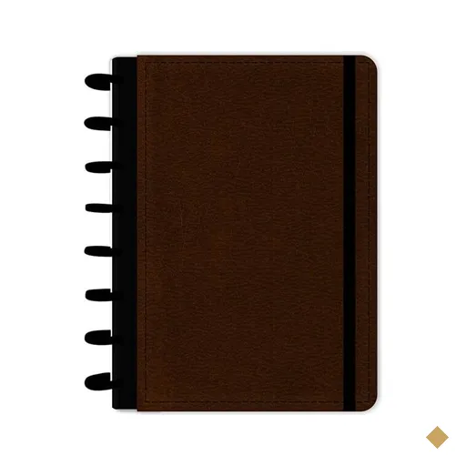 Caderno de disco P, 80 folhas 155 x 215mm, Evidence, Marrom, 5275, Abyara - PT…