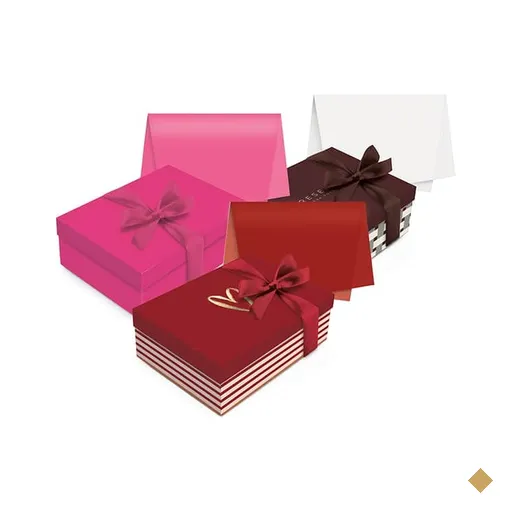 Kit com Caixa para presente tamanho M, 35 x 25 x 11cm, Cores sortidas, Cromus -…