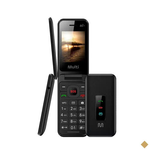 Celular Flip Vita 4G Dual Chip MP3 Preto Multi - P9227