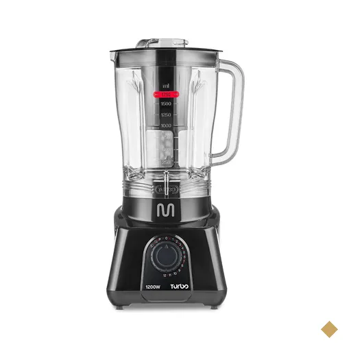 Liquidificador 2,6L Turbo Preto 1200w-220v c/ 12 Velocidades Multi Home -…
