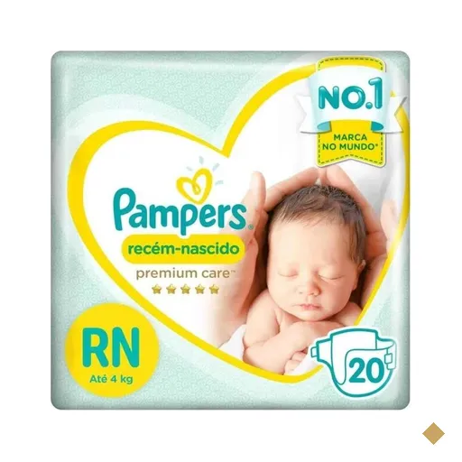 Fraldas Descartáveis Pampers Recém-Nascido 20 Unidades - RN 4553