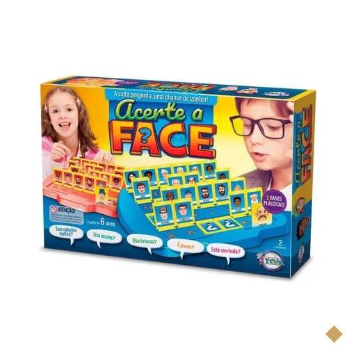 Jogo De Tabuleiro Acerte A Face 48 Figuras Toia - AMARELO