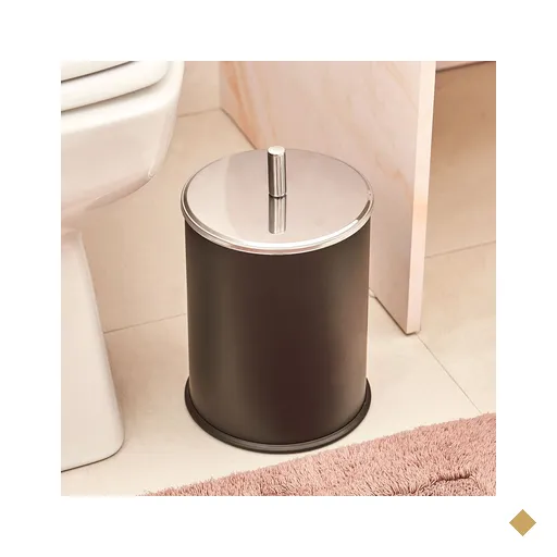 Lixeira Finecasa Classic 3 Litros - Preto