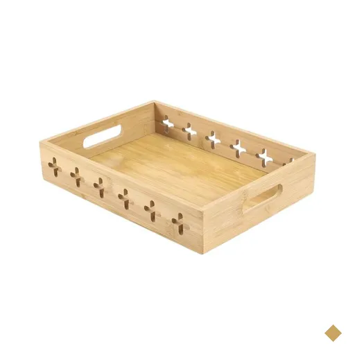 Bandeja De Bambu Com Alça 32Cm Havan Casa - Natural