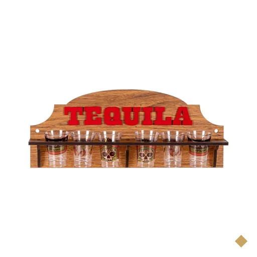 Porta Tequila Com 6 Copos Forgerini - 098