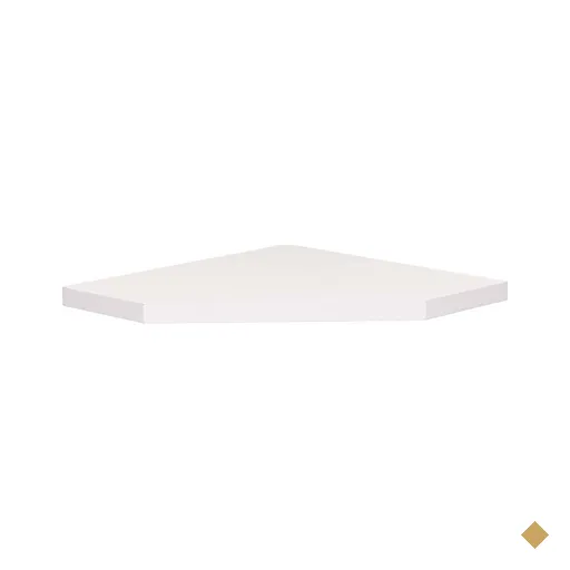 Prateleira Canto Em Mdp 30X30cm Branco Laca Jpf 143 - BRANCO