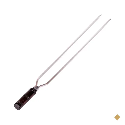 Espeto Duplo quadrado Alumínio 70cm Metal ADM - Prata