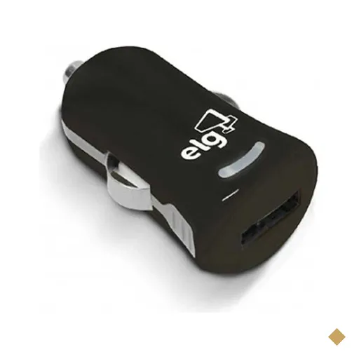 Carregador para Celular Veicular com 1 Porta USB ELG CC1S - DIVERSOS