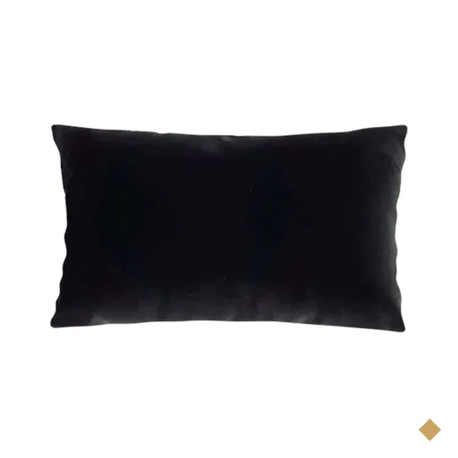 Almofada para Sofá 30X50 cm Veludo Italiano Havan Casa - Preto